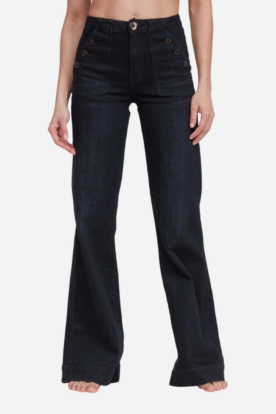 ASKK NY Brickhouse Wide Leg in Rock Rock – side view