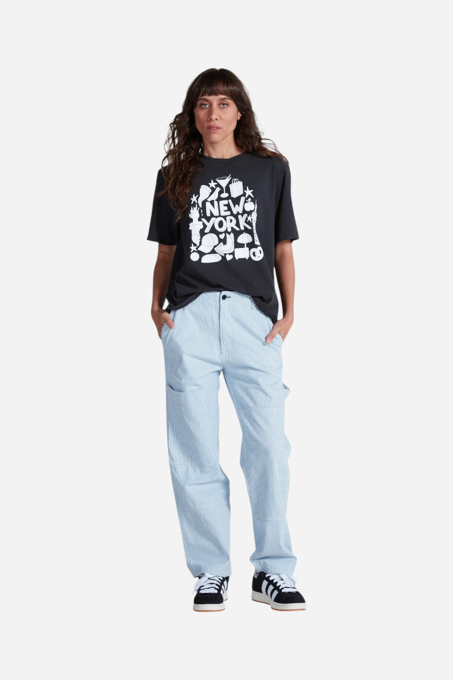 ASKK NY Carpenter - Blue Stripe – flat lay