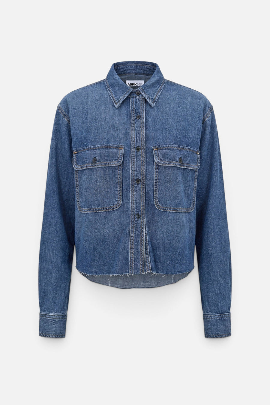 ASKK NY Crosby Denim Shirt in Gunnison – side view