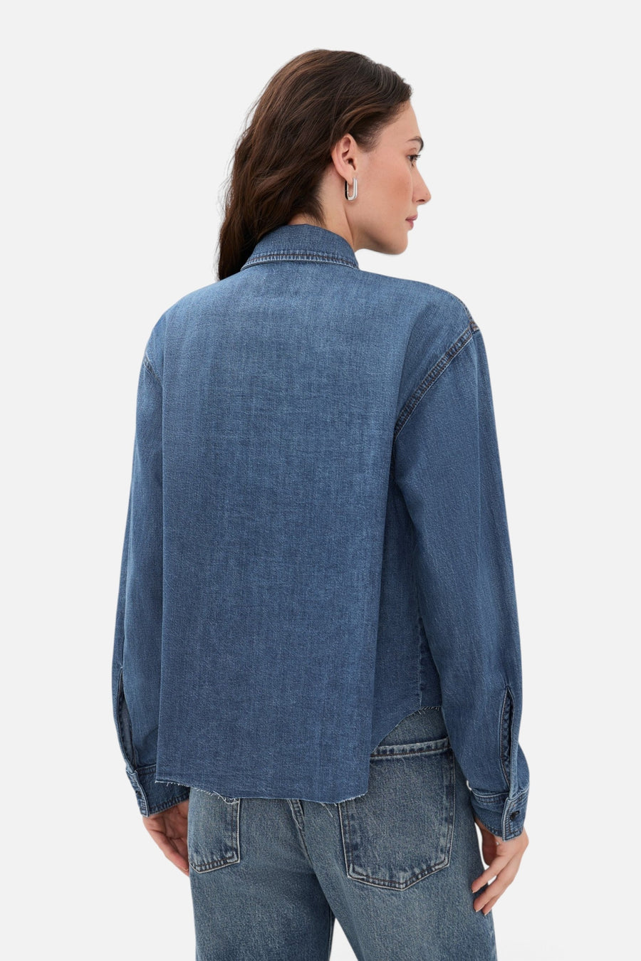 ASKK NY Crosby Denim Shirt in Gunnison – side view