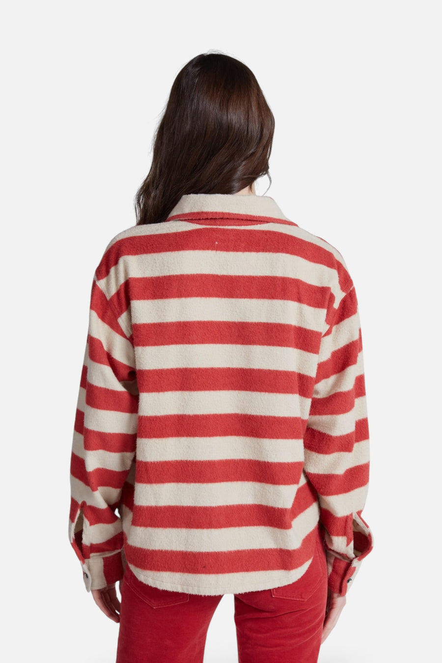 ASKK NY Crosby Shirt in Red Stripe – side view
