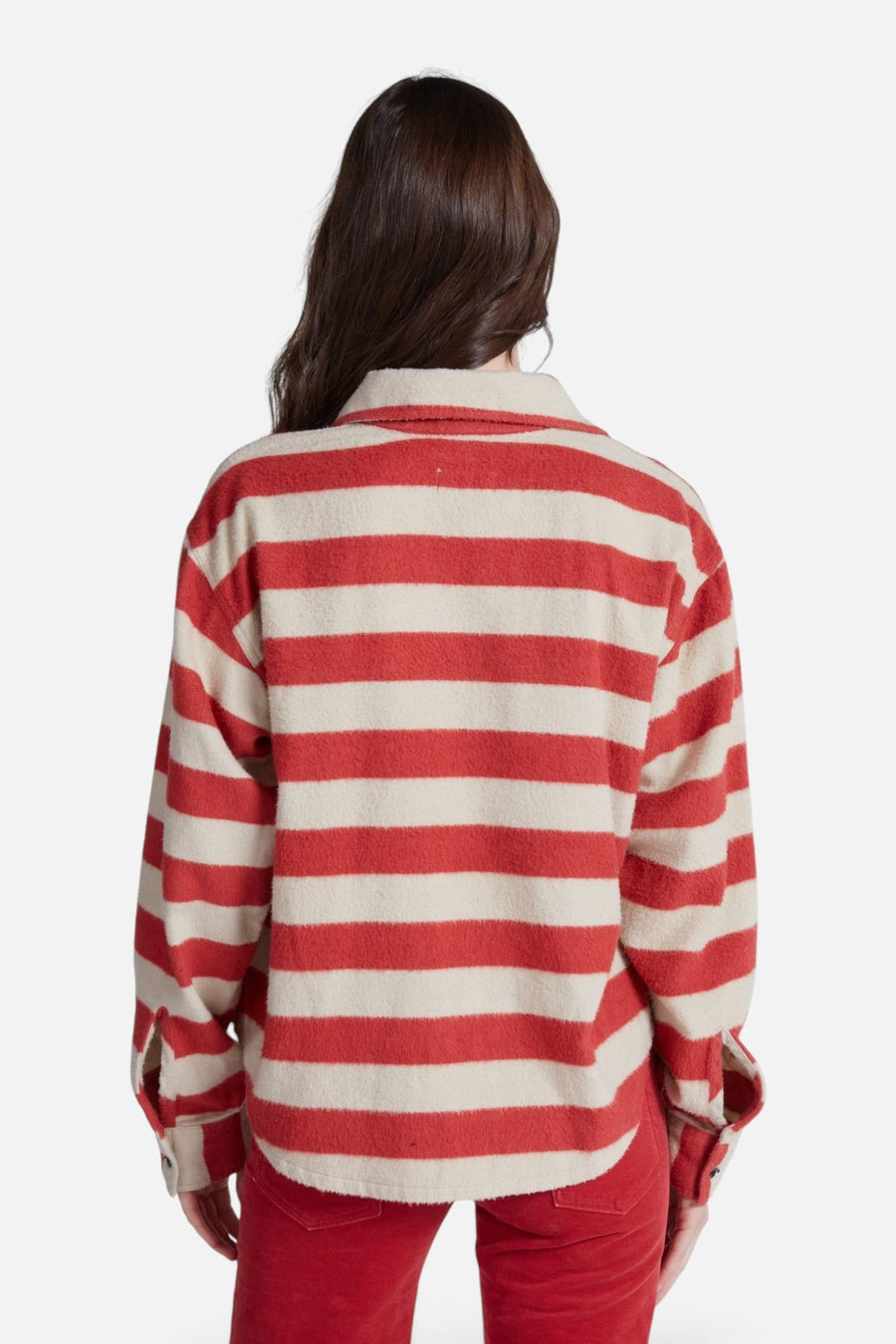 ASKK NY Crosby Shirt in Red Stripe – side view