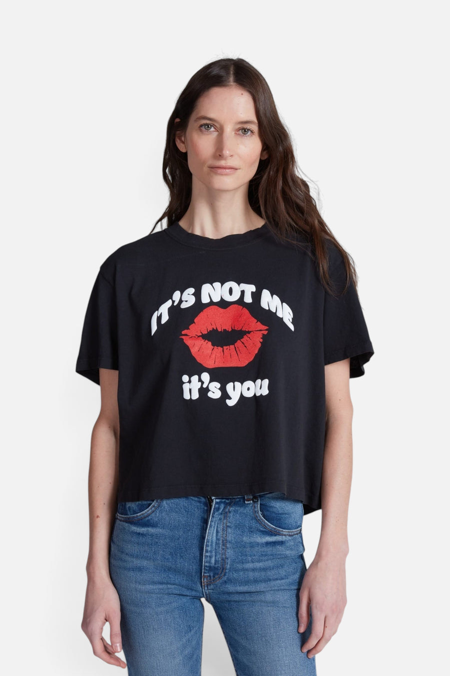 ASKK NY It's Not Me Shrunken Boy Tee in Black – back view
