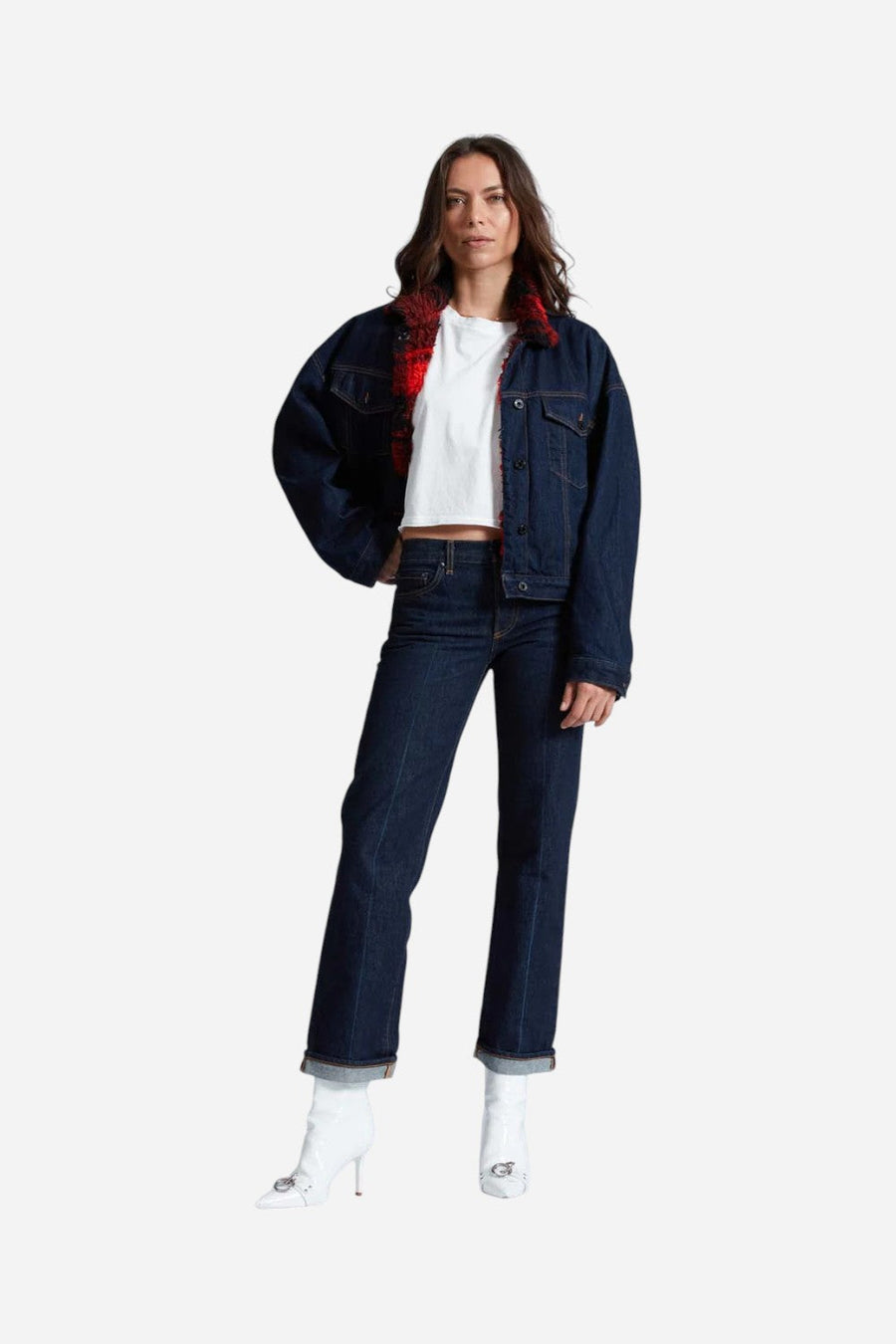 ASKK NY Low Rise Straight Baby Cuff – flat lay