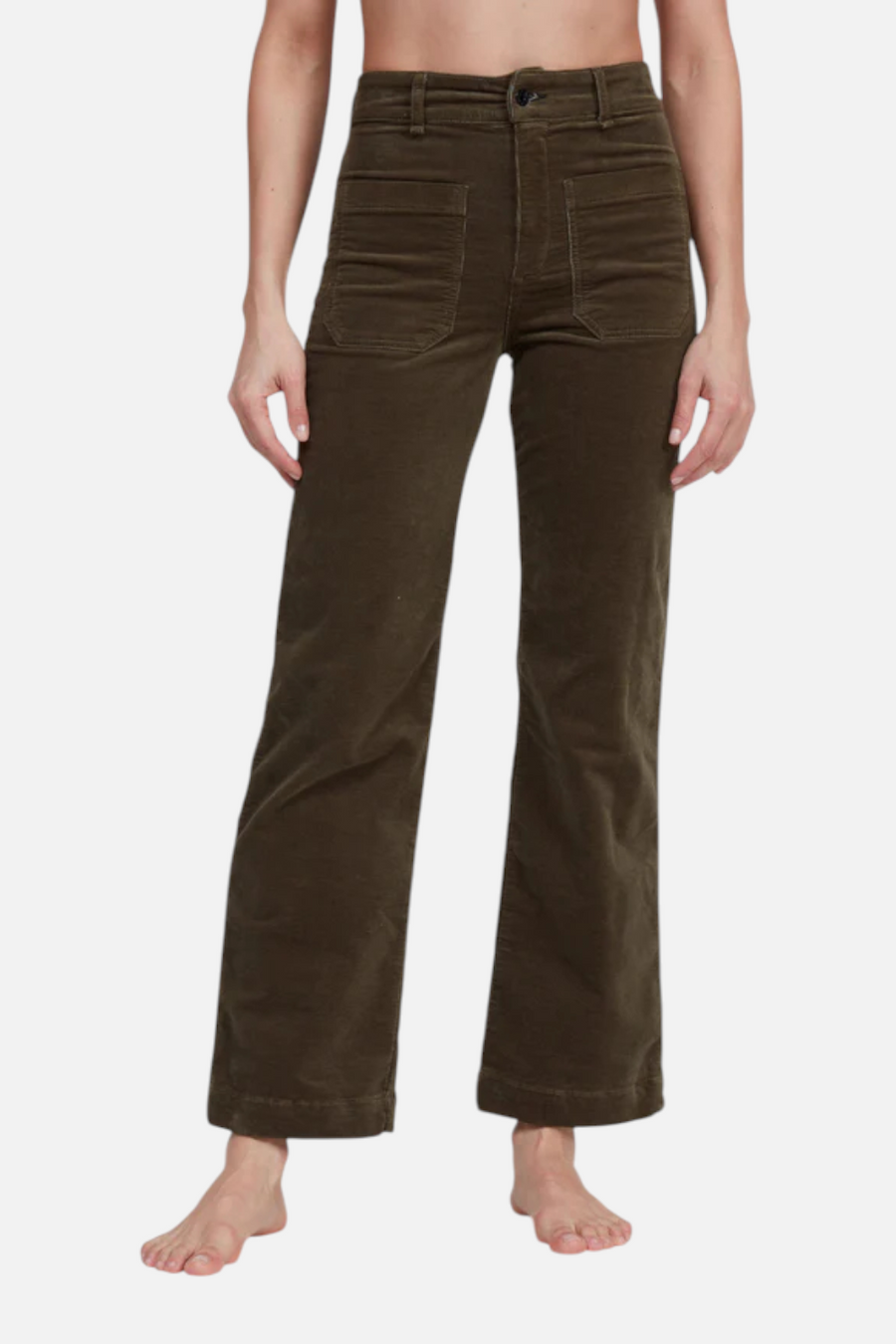 ASKK NY Sailor Corduroy Pant in Safari Green – back view
