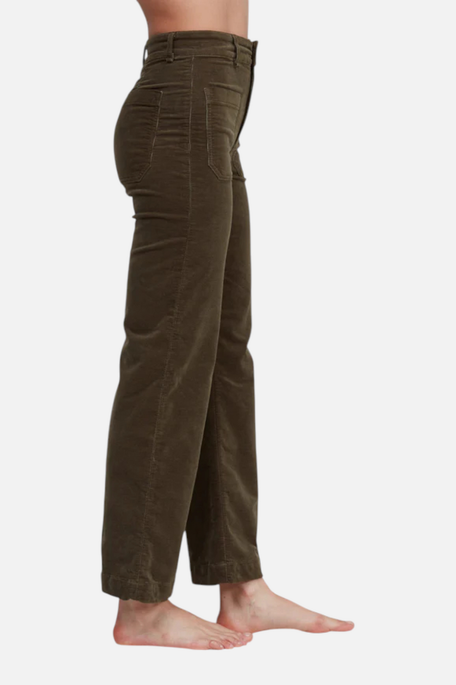 ASKK NY Sailor Corduroy Pant in Safari Green – detail