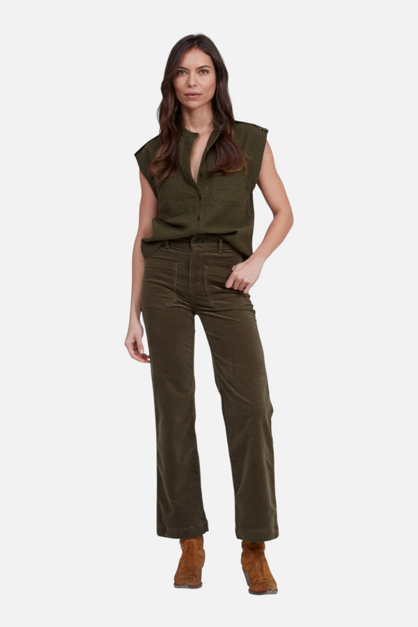 ASKK NY Sailor Corduroy Pant in Safari Green