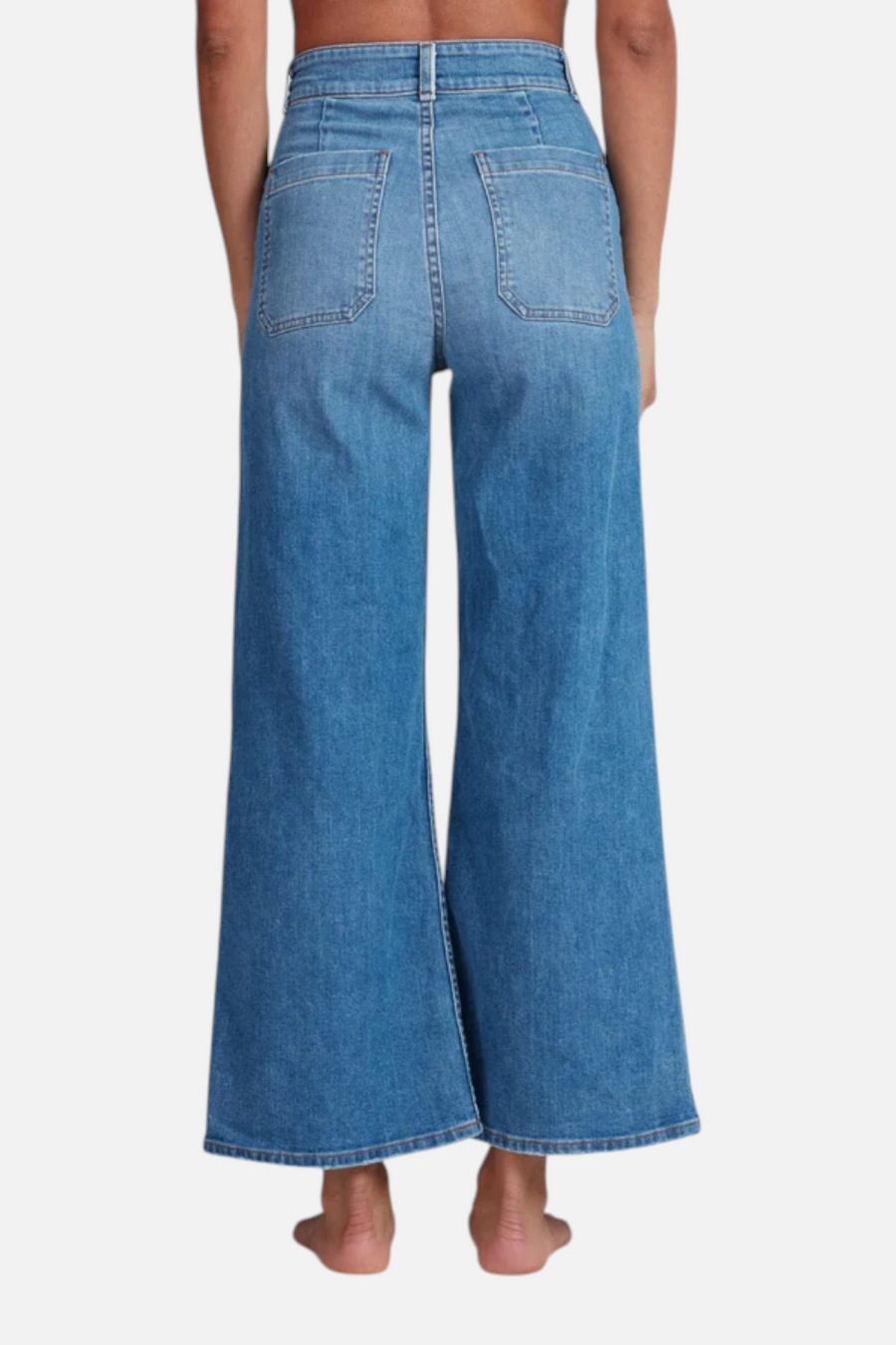 ASKK NY Sailor High-Rise Cropped Wide-Leg Jean in Starboard – detail