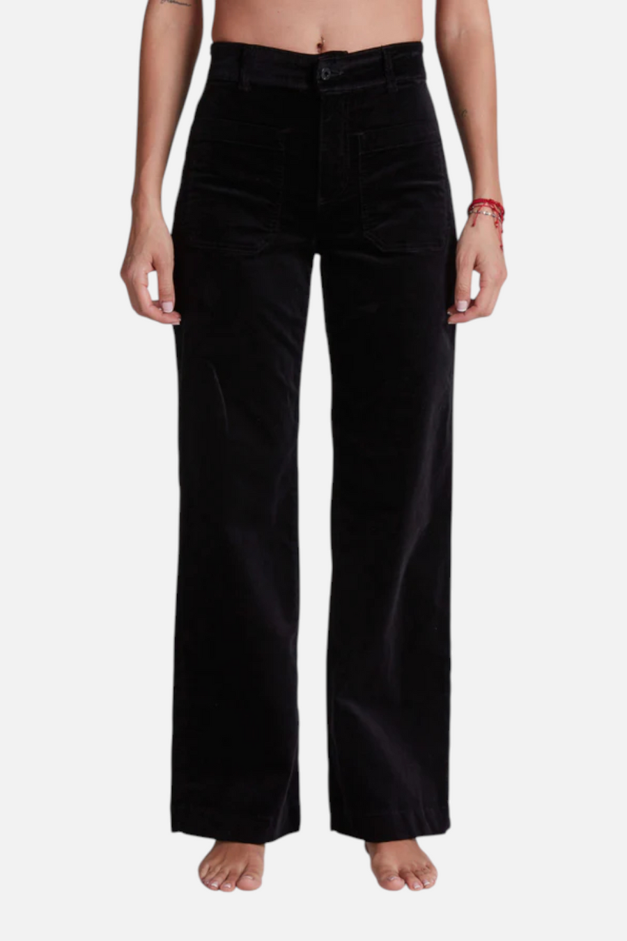 ASKK NY Sailor Velvet Jean in Black – back view