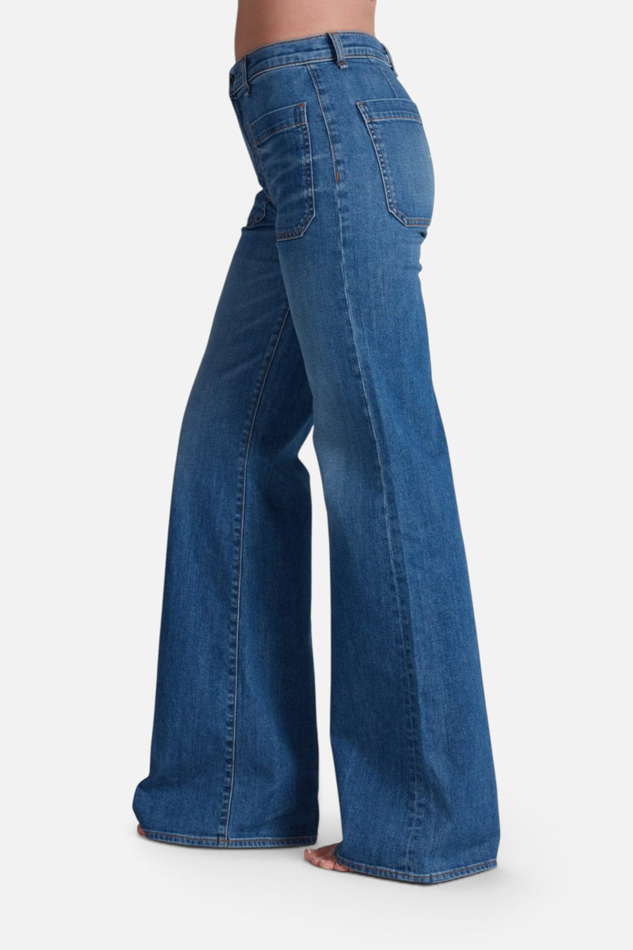 ASKK NY Sailor Wide Leg Jean in Tribeca – side view