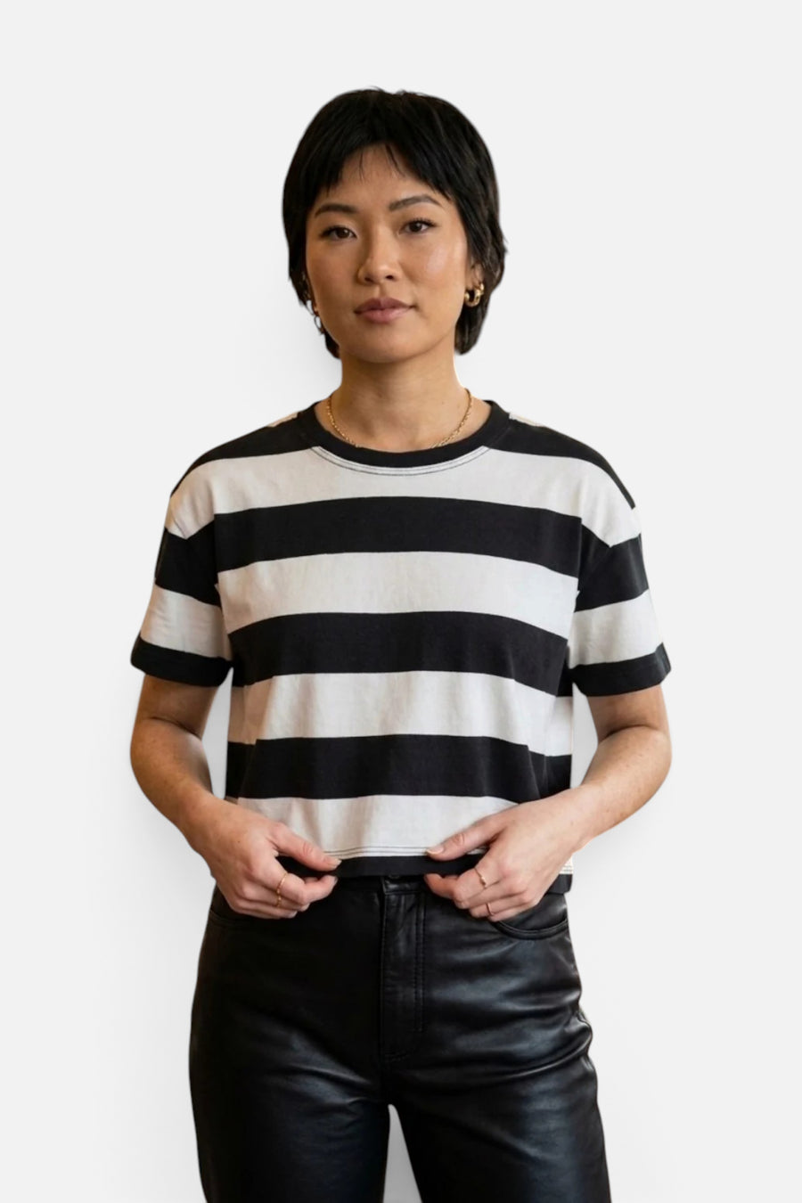 ASKK NY Shrunken Boy Tee Stripe – side view