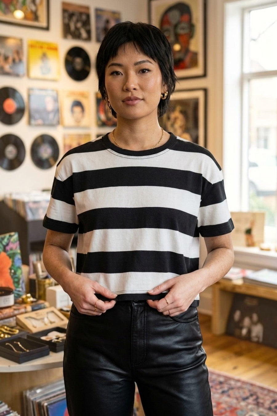 ASKK NY Shrunken Boy Tee Stripe – side view