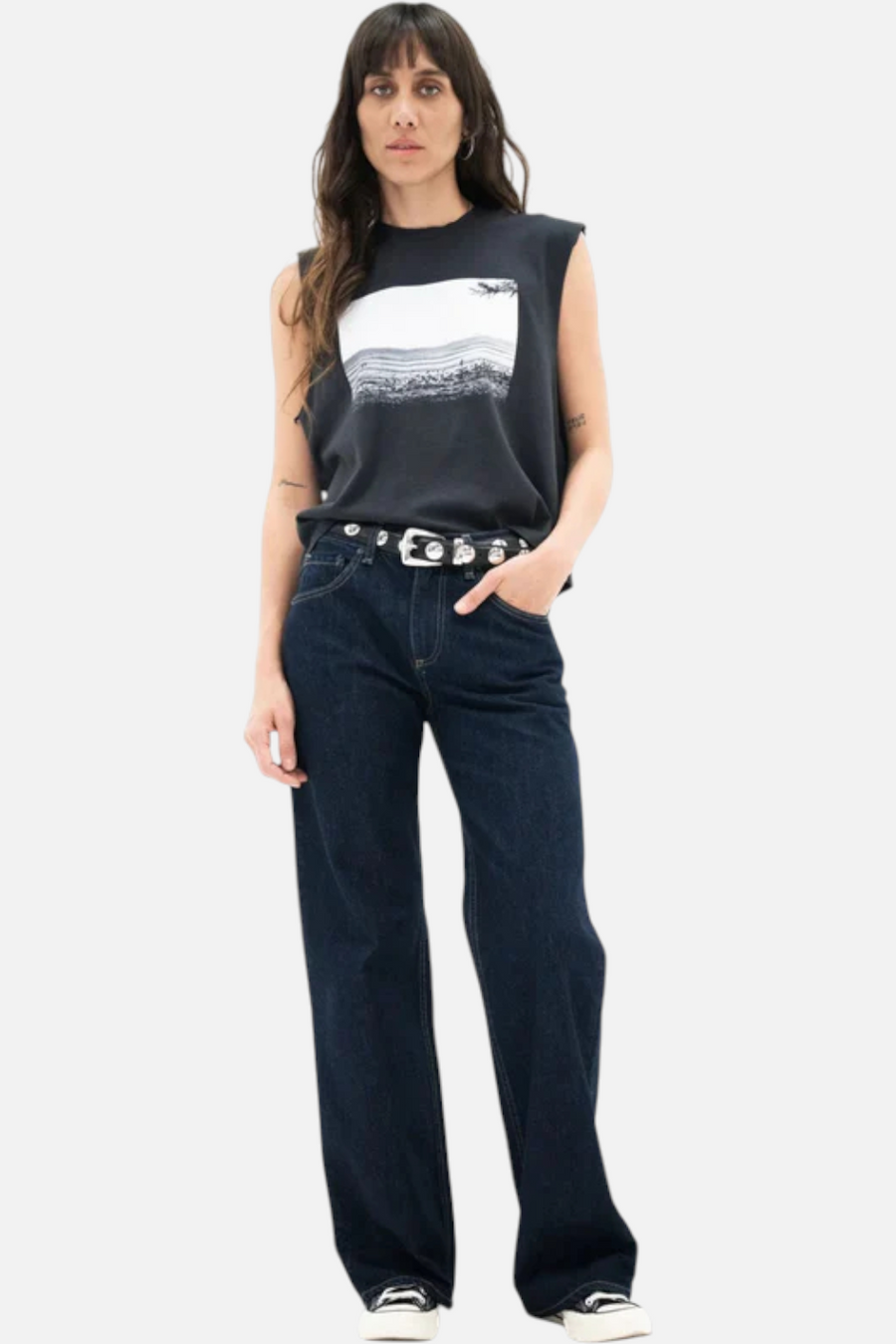 ASKK NY Sullivan Jean in Indigo Resin – back view