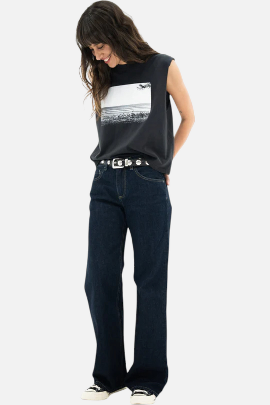 ASKK NY Sullivan Jean in Indigo Resin – front view