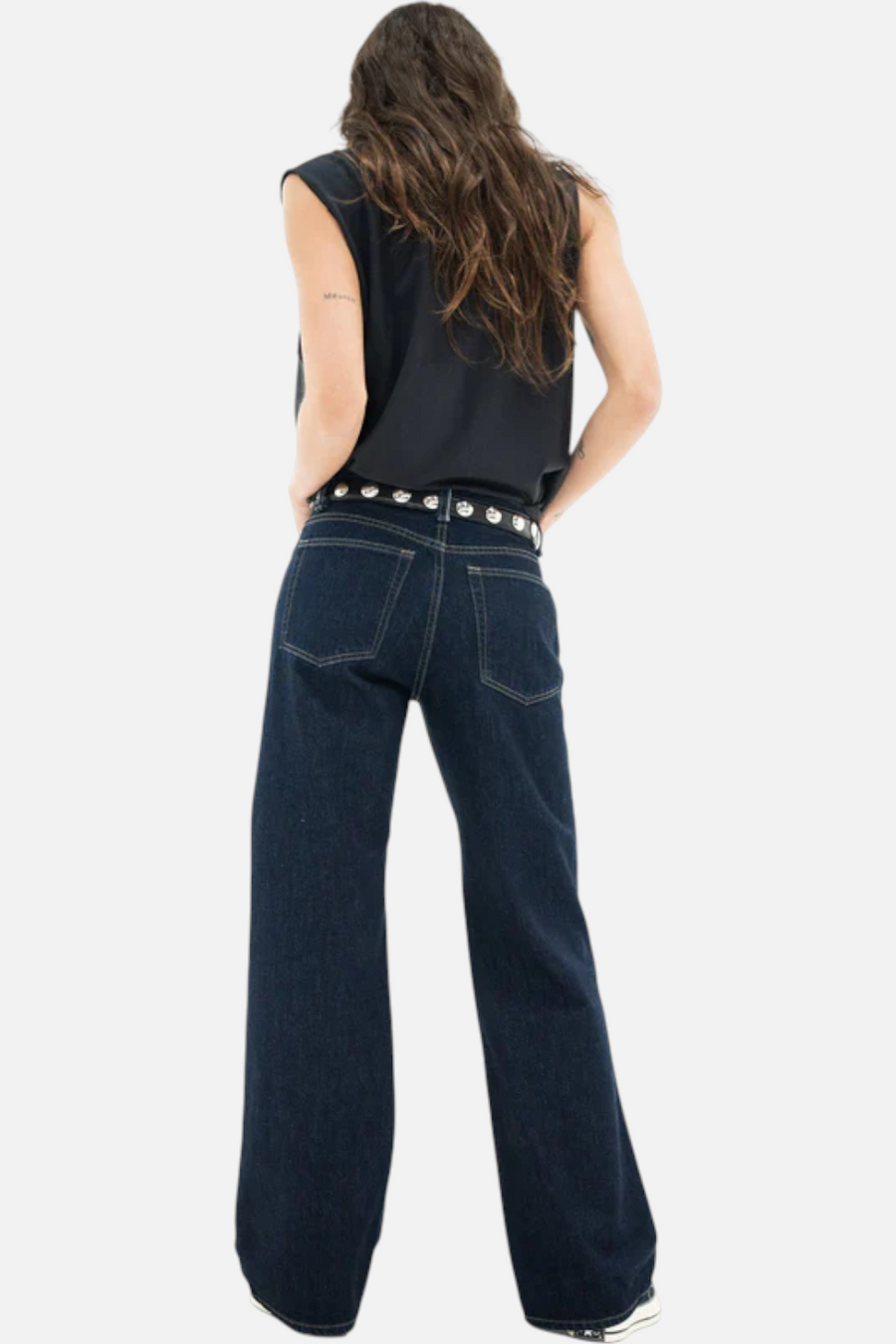 ASKK NY Sullivan Jean in Indigo Resin – side view