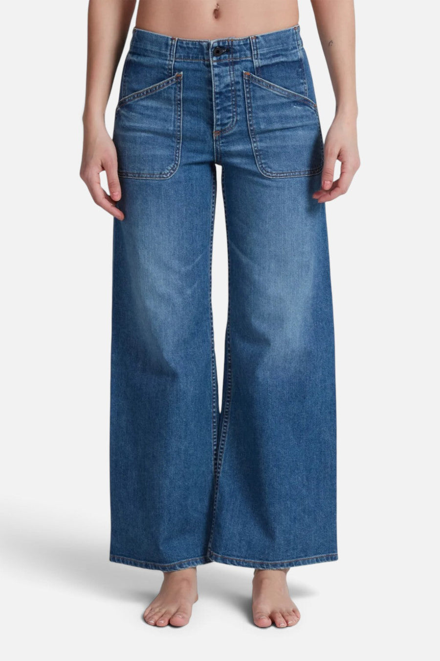 ASKK NY The Jam Wide-Leg Jean in Gunnison – front view