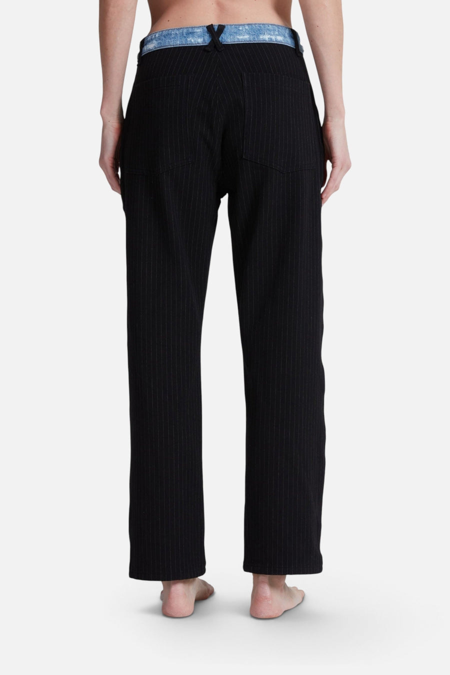 ASKK NY Tomboy WB Pant in Pinstripe – back view