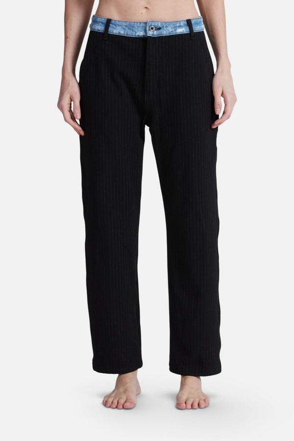 ASKK NY Tomboy WB Pant in Pinstripe
