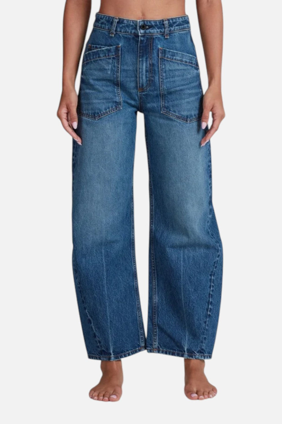 ASKK NY Twisted Barrel Jean in Gunnison – back view
