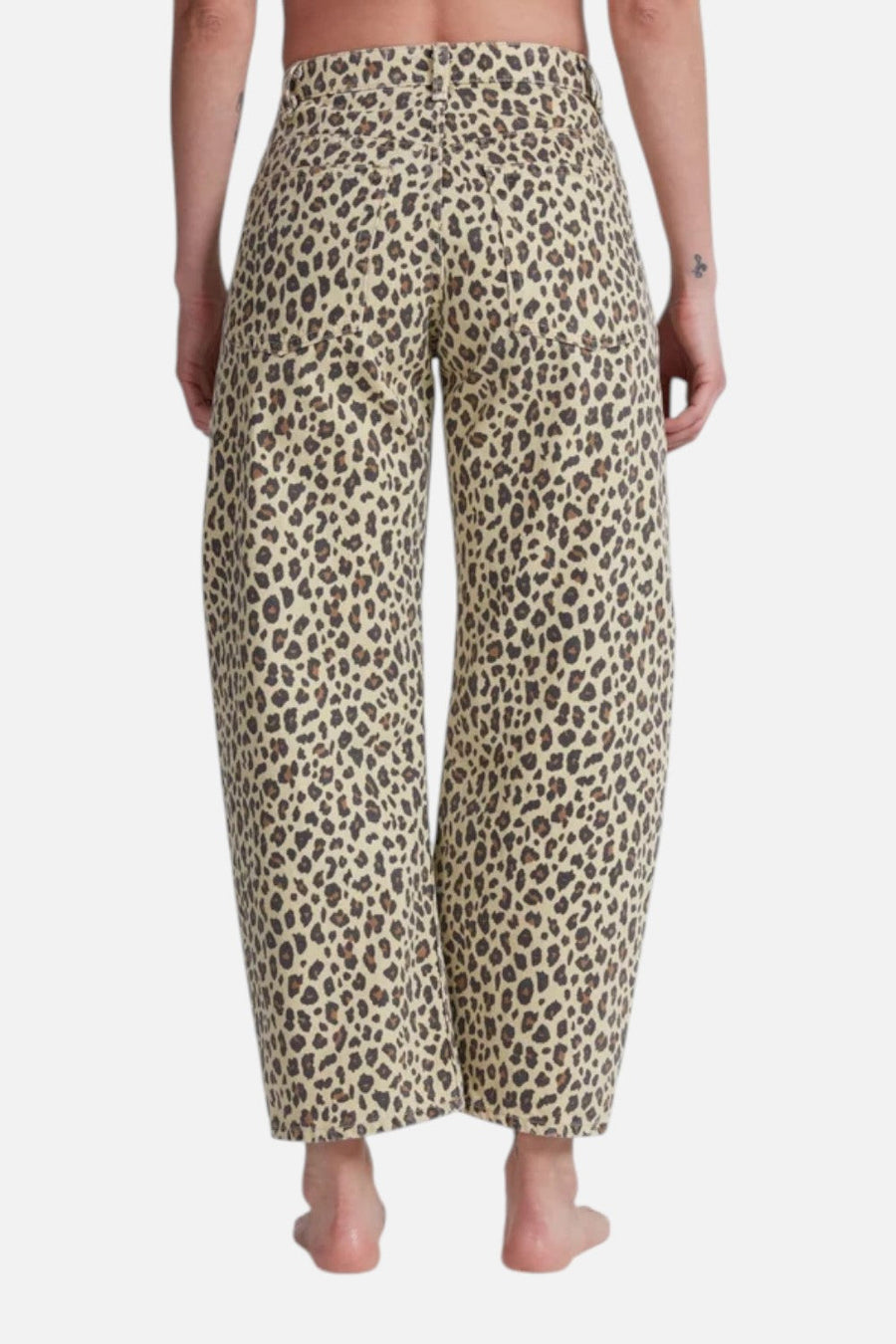 ASKK NY Twisted Barrel Jean in Leopard – detail