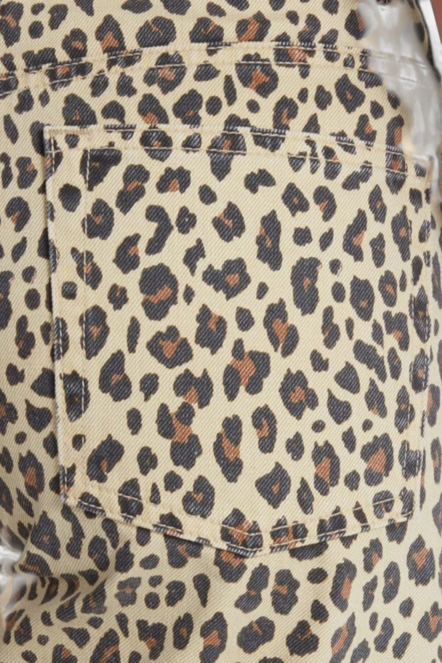 ASKK NY Twisted Barrel Jean in Leopard – flat lay