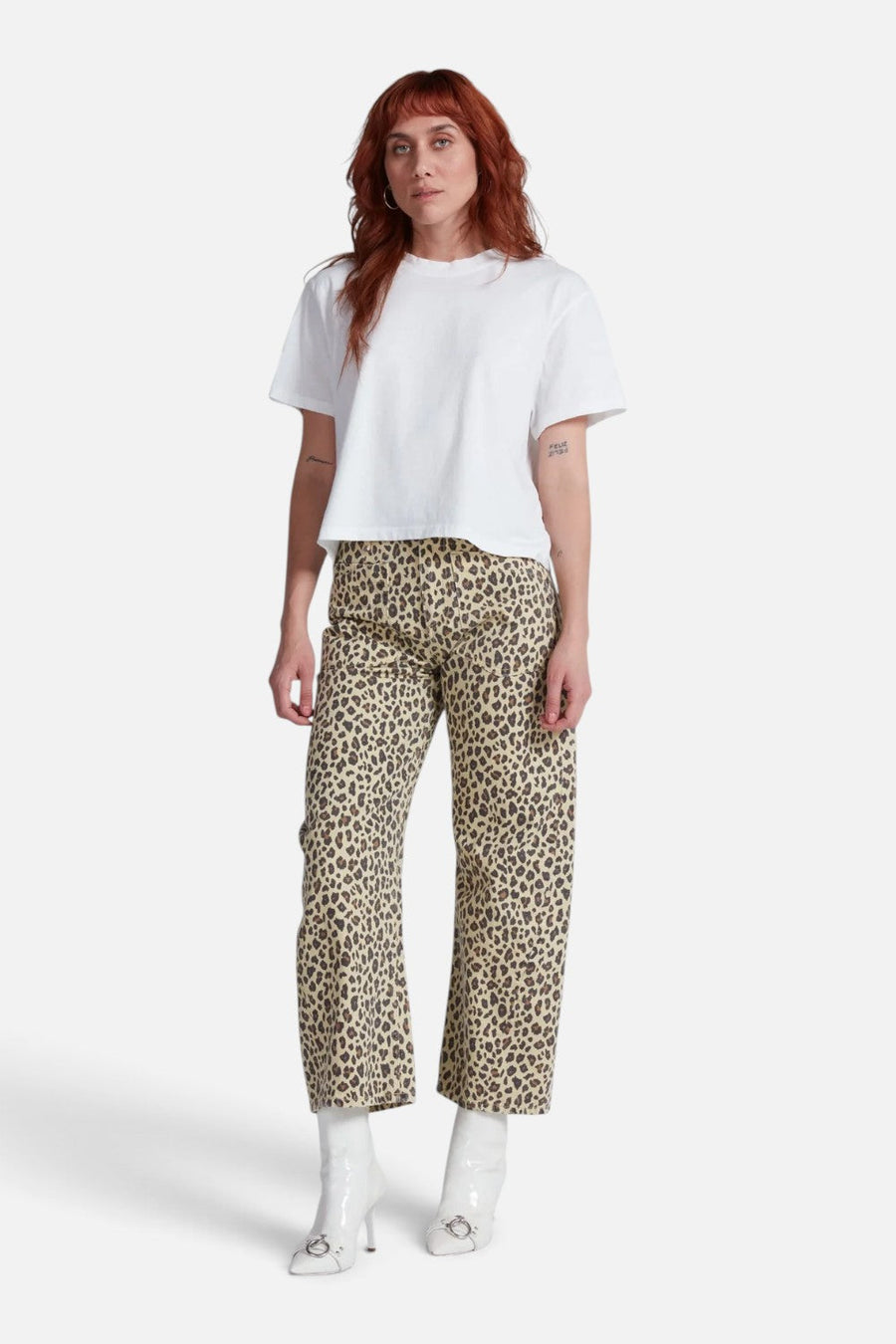 ASKK NY Twisted Barrel Jean in Leopard – front view