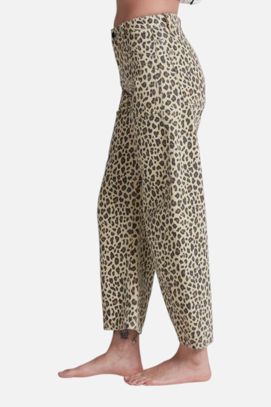 ASKK NY Twisted Barrel Jean in Leopard – side view