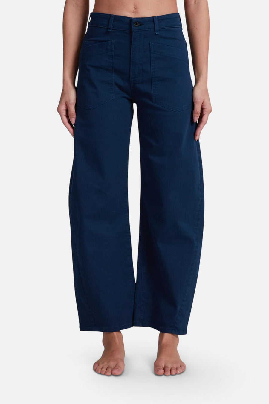 ASKK NY Twisted Barrel Twill Pant in Navy – back view