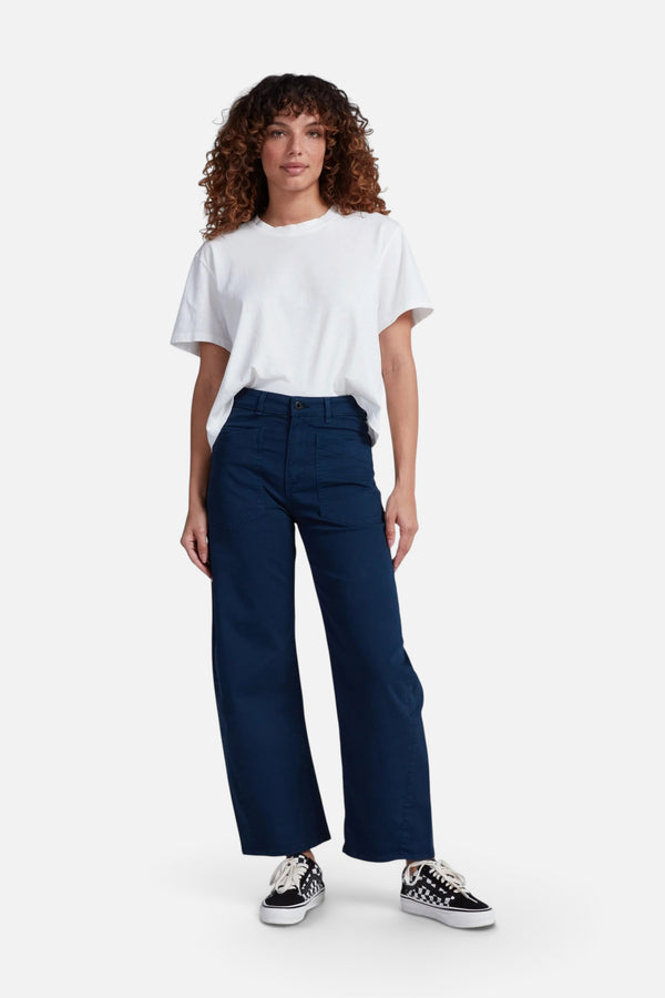 ASKK NY Twisted Barrel Twill Pant in Navy