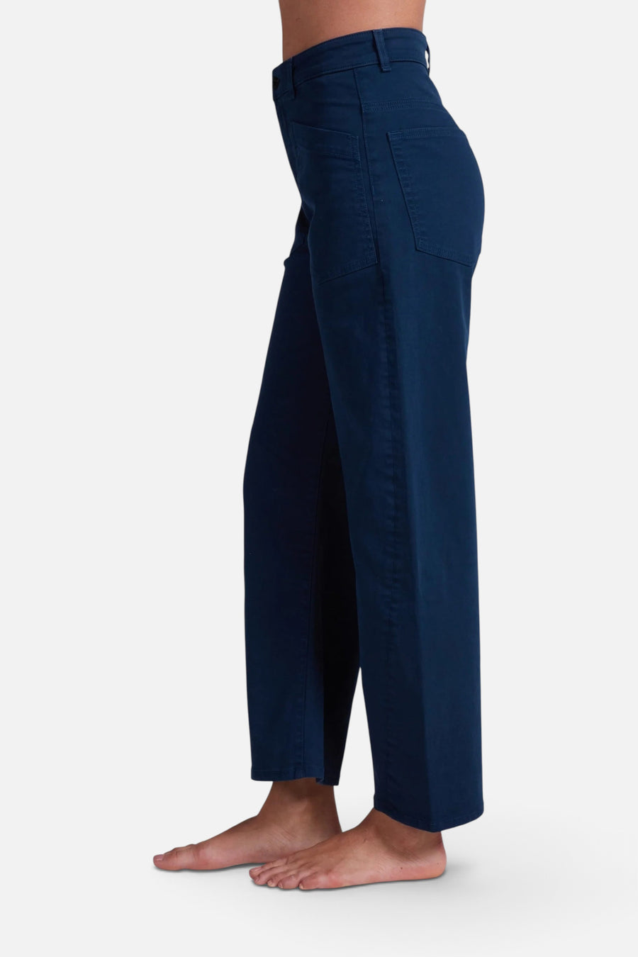 ASKK NY Twisted Barrel Twill Pant in Navy – side view