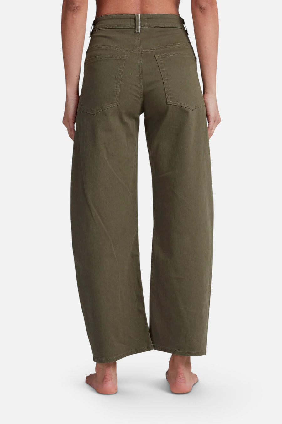 ASKK NY Twisted Barrel Twill Pant in Safari Green – detail