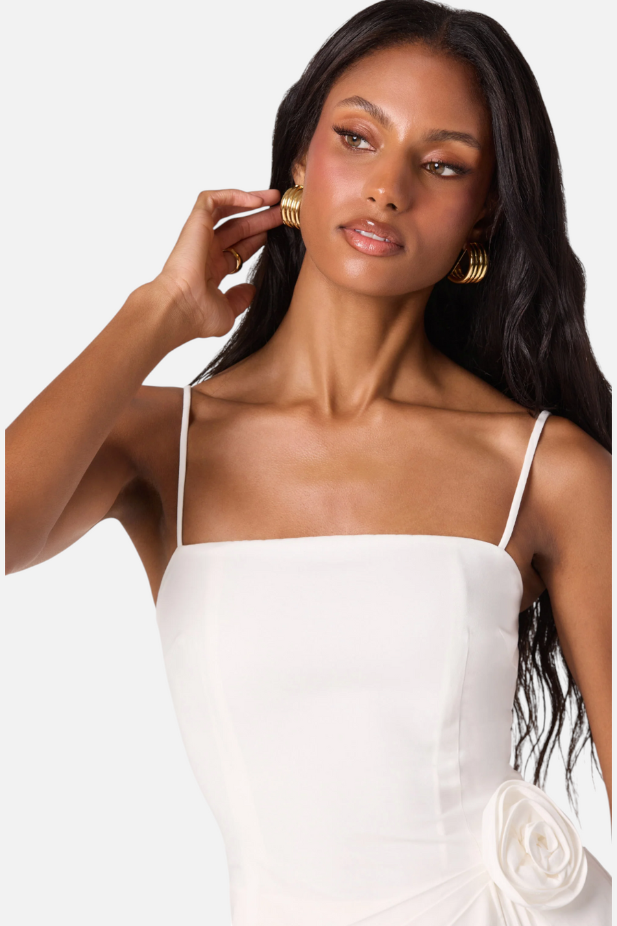 ASTR The Label Blake Pleated Mini Dress in White – alternate