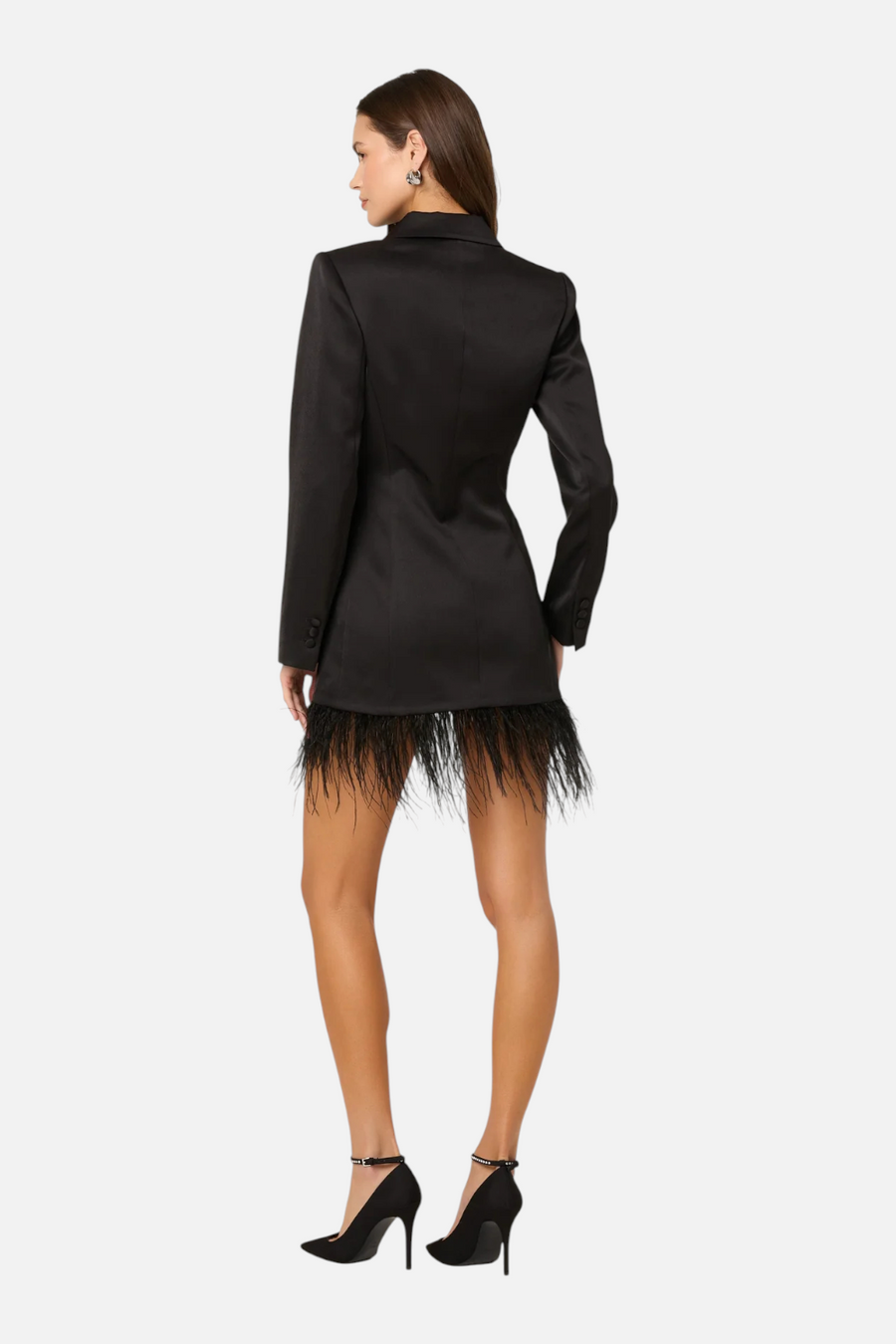 Astr the Label Breonna Dress in Black – back view
