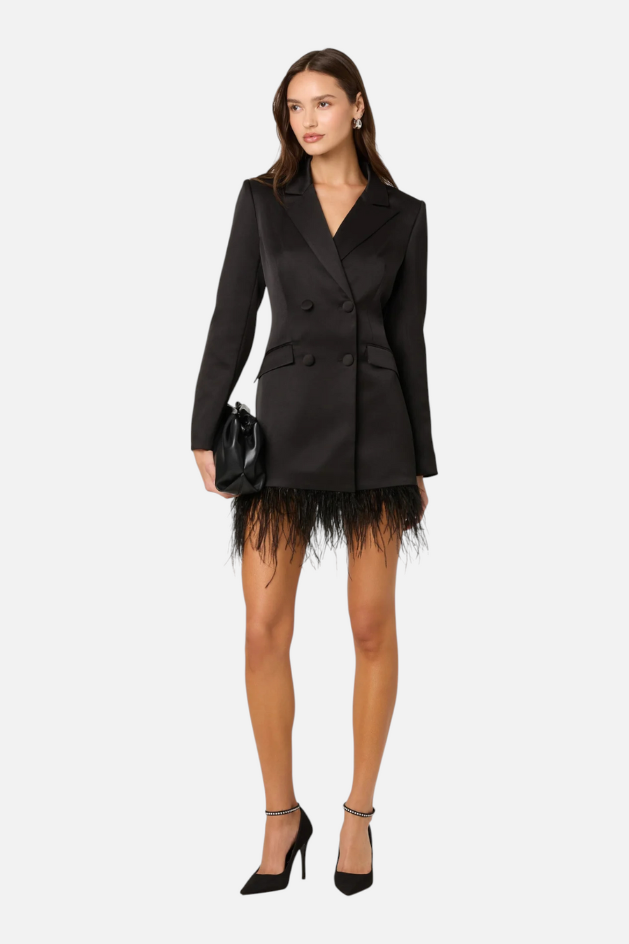 Astr the Label Breonna Dress in Black – front view