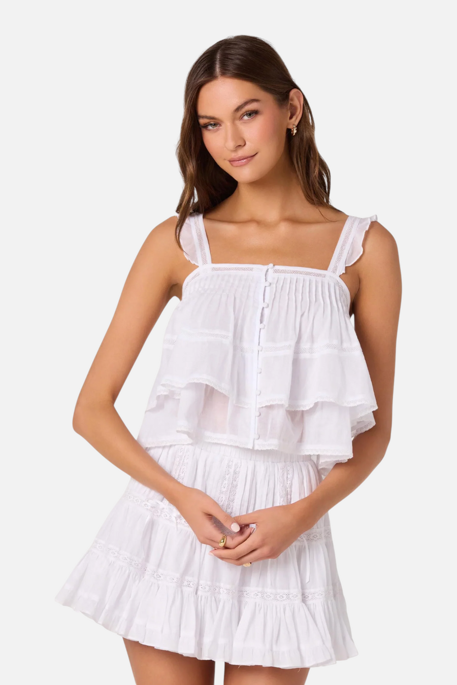 ASTR The Label Delia Top in White – detail