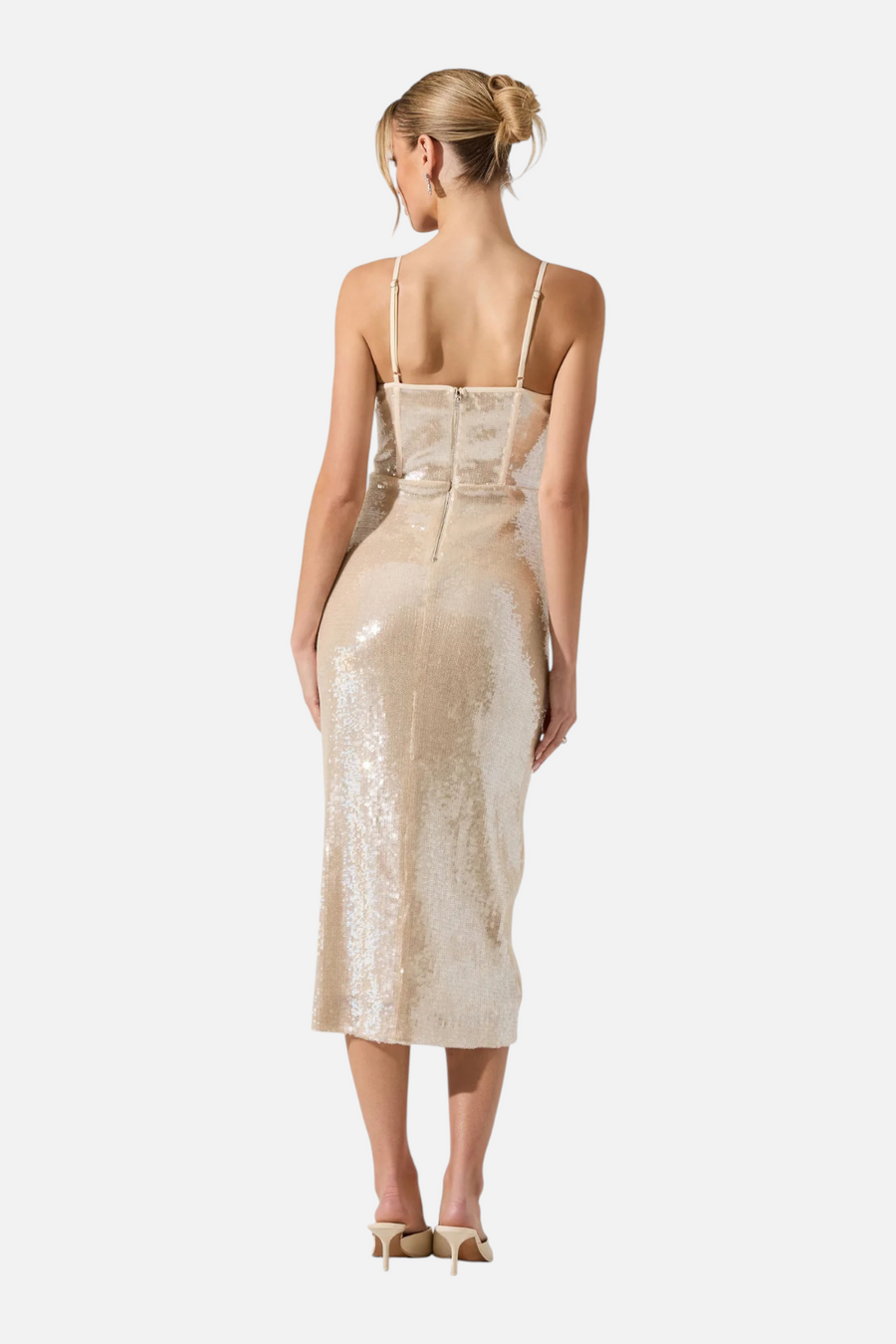 Astr the Label Liese Dress in Cream – side view