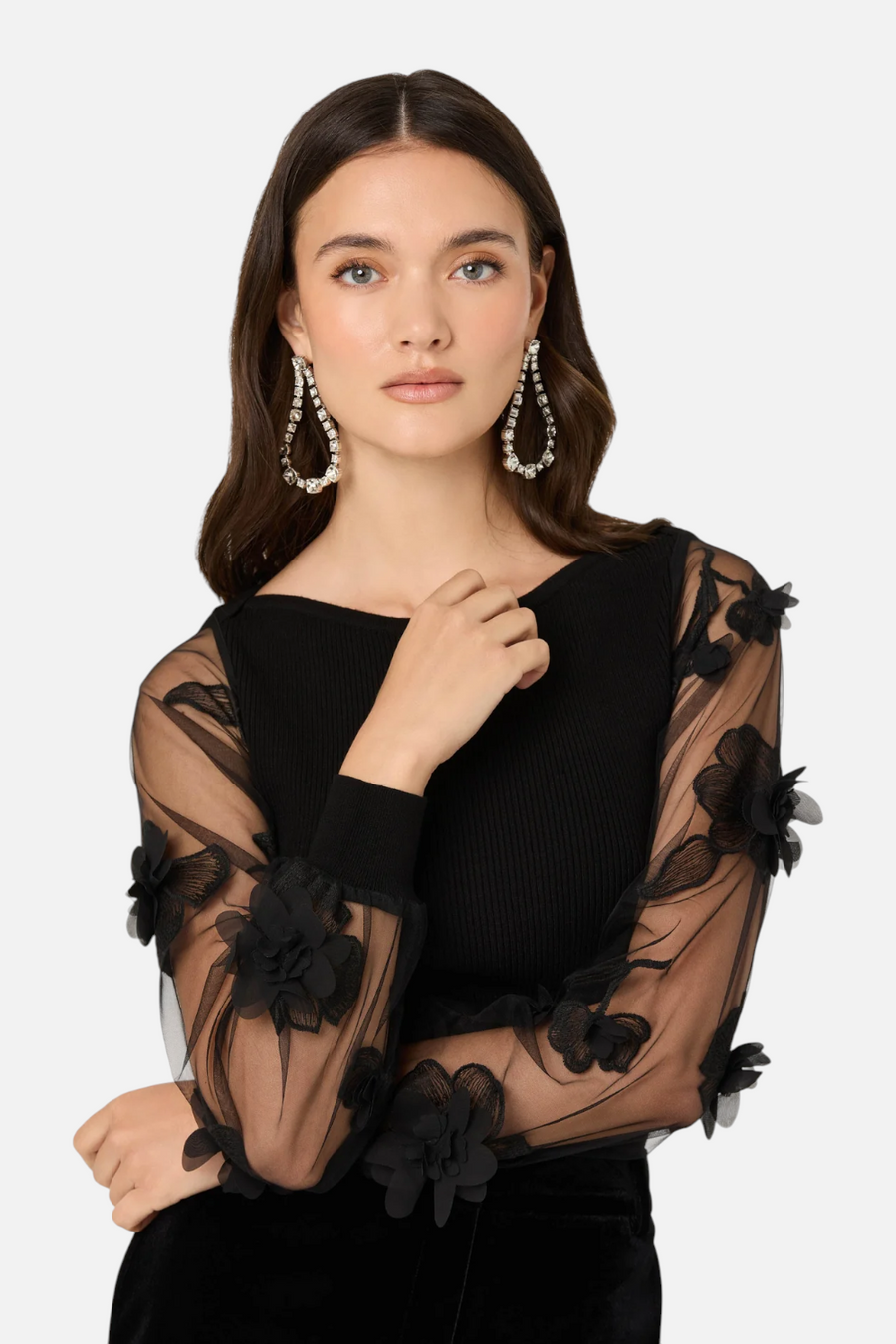 Astr the Label Meagan Sweater in Black – side view