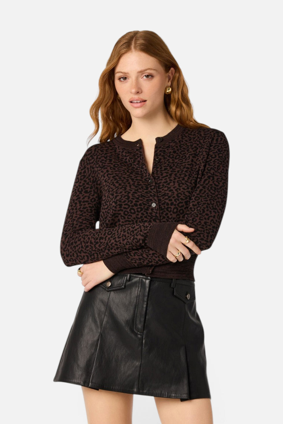 ASTR the Label Sage Skirt in Black – back view