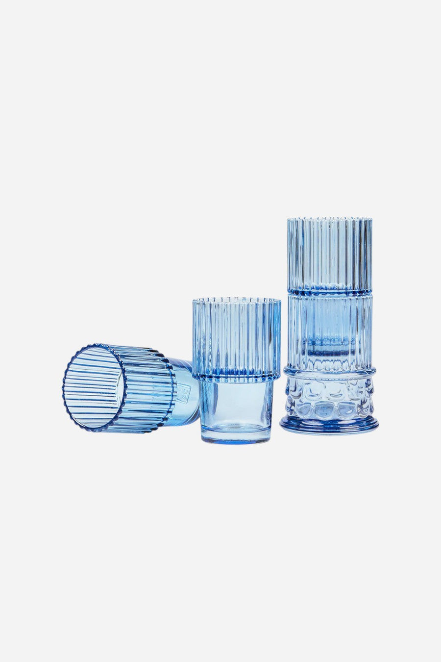Athena Stackable Blue Glasses – back view