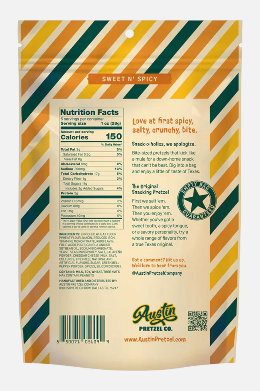 Austin Pretzel Company Jalapeno Queso Pretzels – back view