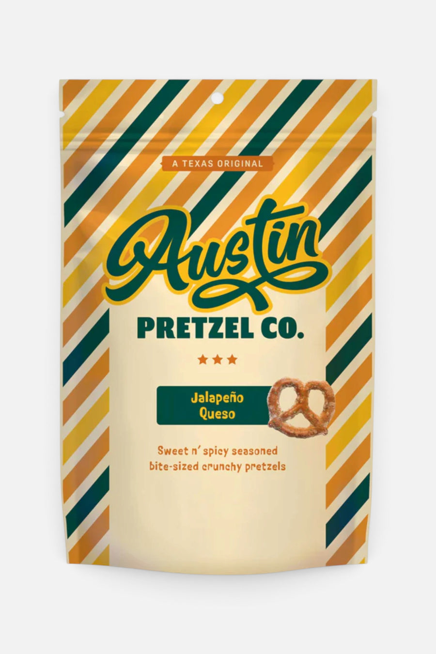 Austin Pretzel Company Jalapeno Queso Pretzels – front view