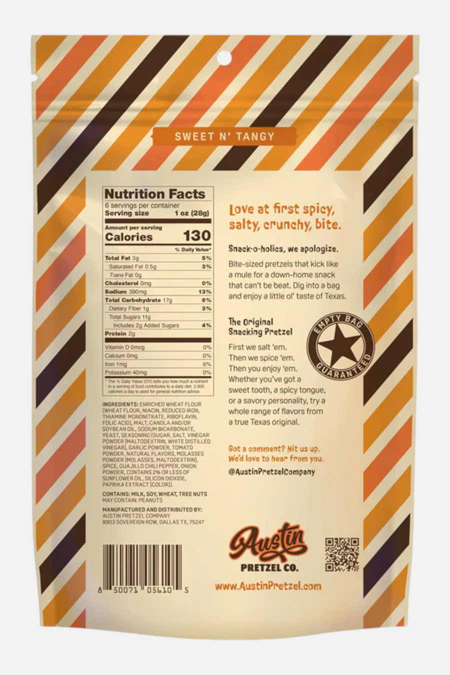 Austin Pretzel Company Kickin Korean BBQ Pretzels – back view