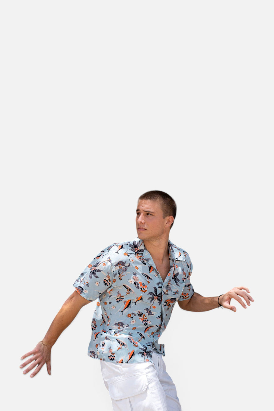 Avanti Fashion, Inc Surf N Hula Shirt in Blue – side view