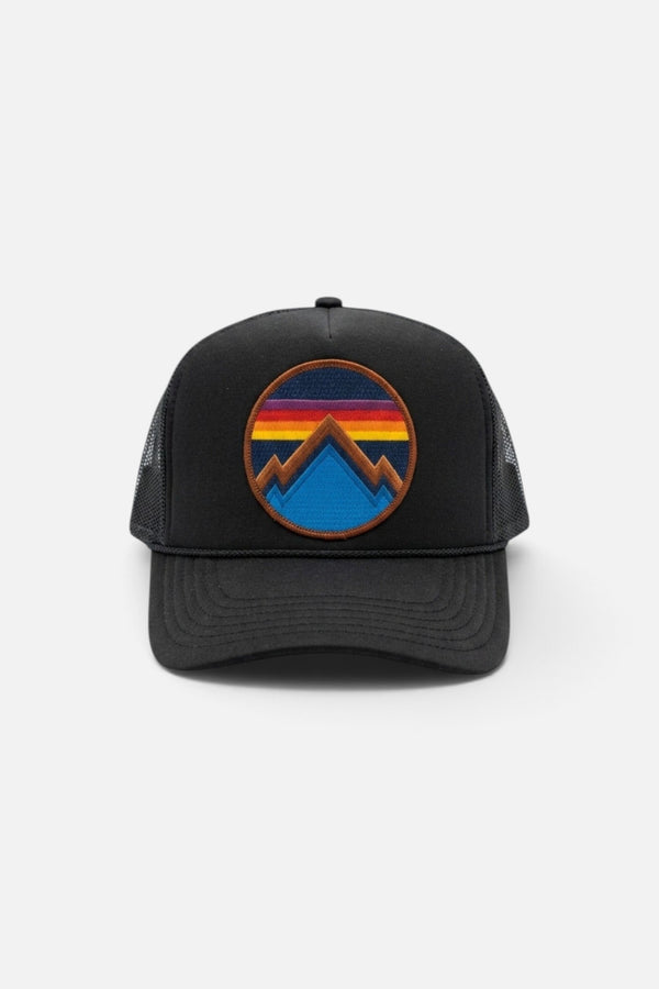 Aviator Nation All Seasons Circle Trucker Hat in Black