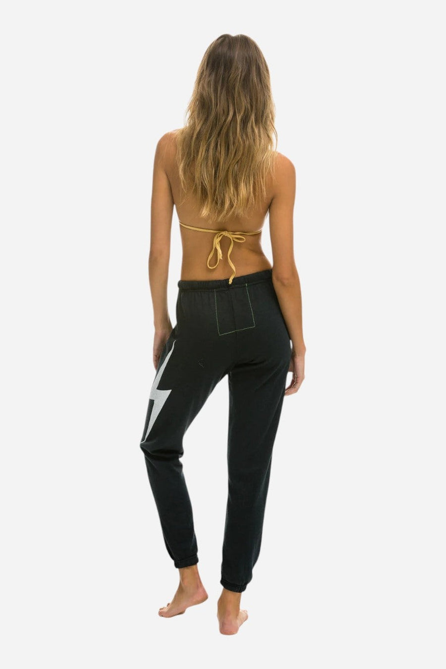 Aviator Nation Bolt Sweatpants in Charcoal – back view