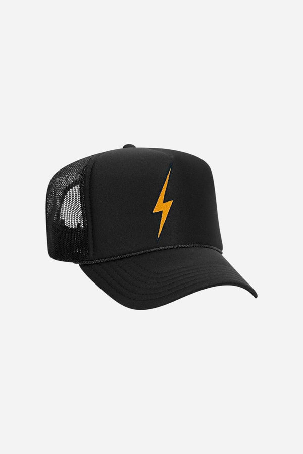 Aviator Nation Vintage Bolt Trucker Hat in Black