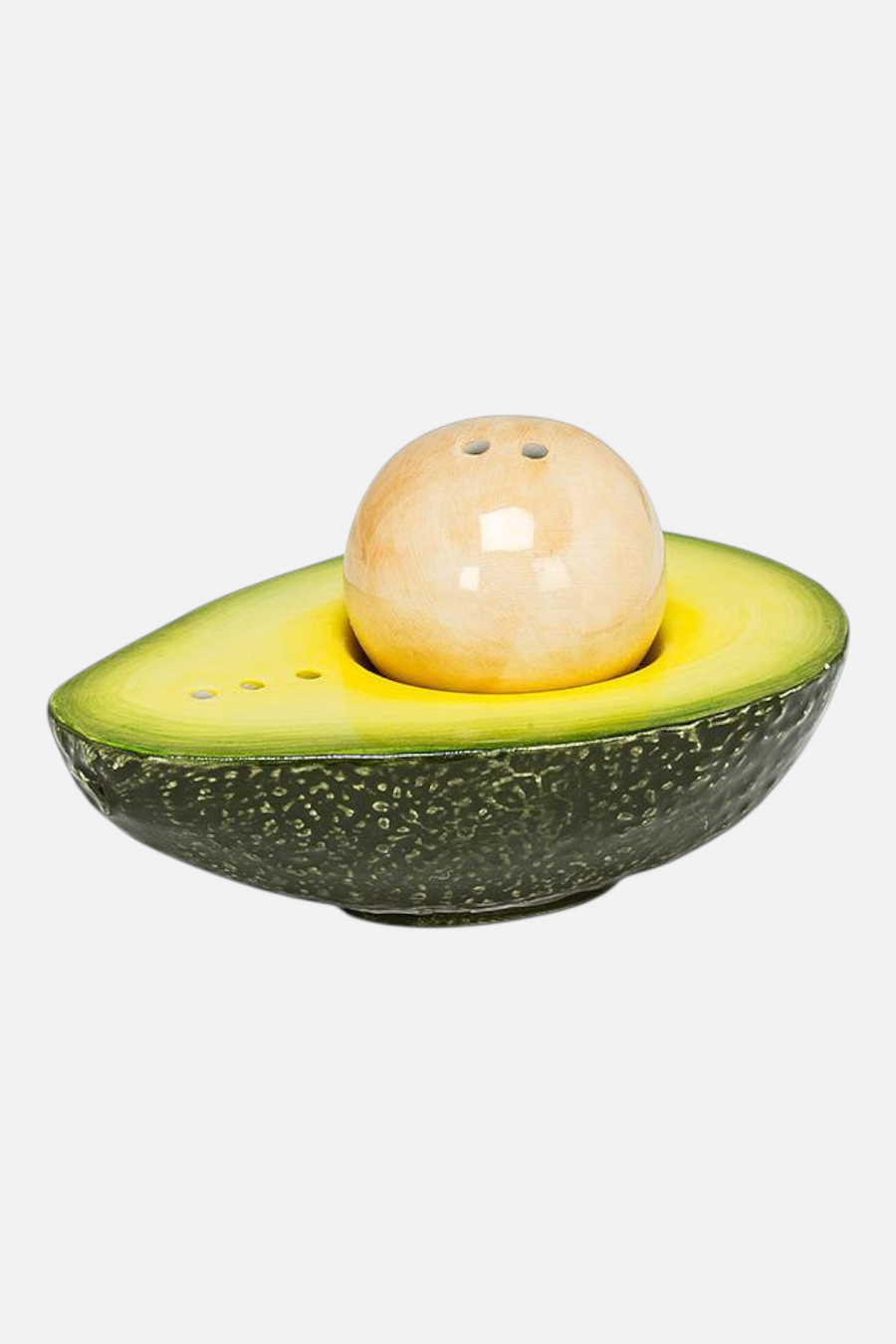 Avocado and Pit Salt & Pepper Shaker Set – front view