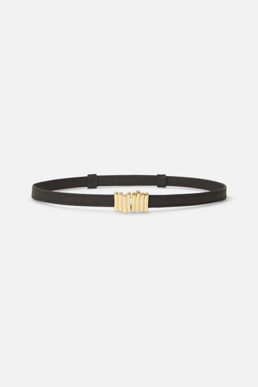 B-Low The Belt Diem Leather Belt in Black Gold – front view