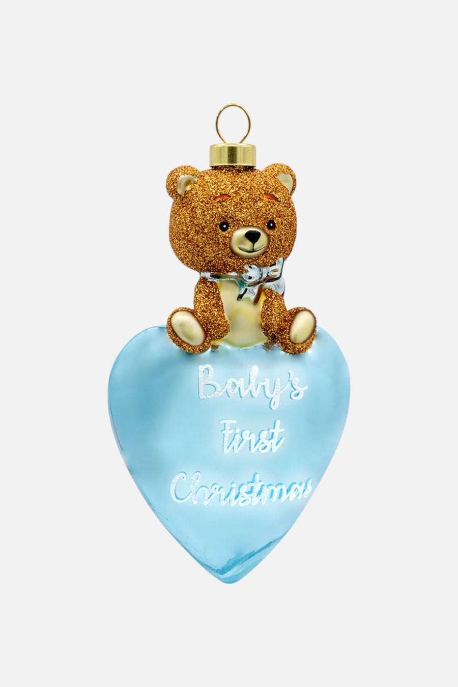 Baby Boy Bear Ornament – front view
