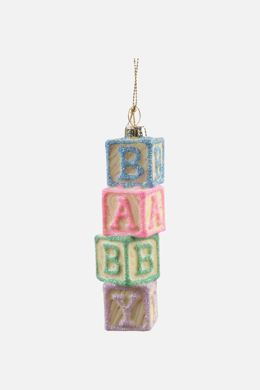 Baby Stacked Blocks Ornament – front view